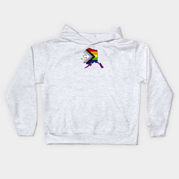 Progress pride flag - Alaska Kids Hoodie by TheUndeadDesign